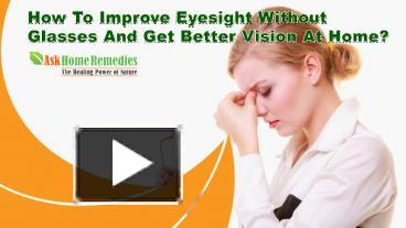 PPT – How To Improve Eyesight Without Glasses And Get Better Vision At ...