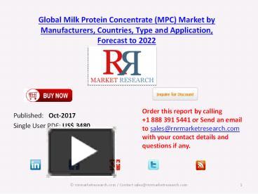 PPT – Global Milk Protein Concentrate (MPC) Industry Trend and Analysis ...