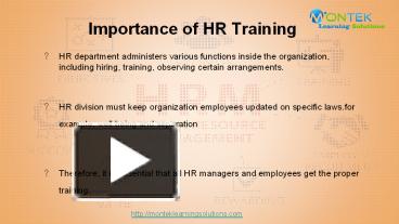 PPT – Importance of HR training (1) PowerPoint presentation | free to ...