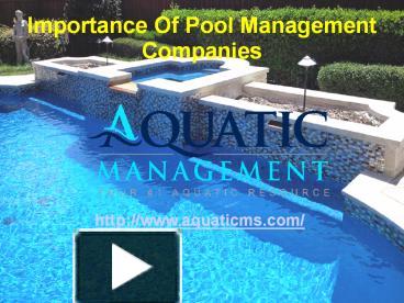 pool management