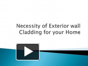 PPT – Necessity of Exterior wall Cladding PowerPoint presentation ...