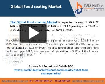 PPT – Global Food coating Market– Industry Trends and Forecast to 2025 ...