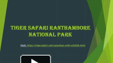 PPT – Tiger safari Ranthambore national park PowerPoint presentation ...