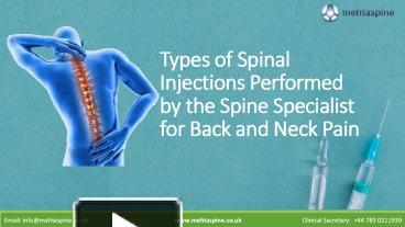 PPT – Types of Spinal Injections Performed by the Spine Specialist for ...