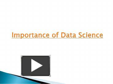 PPT – Importance of Data Science PowerPoint presentation | free to ...