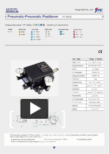 PPT – Rotork YTC YT-1200L Linear Type Pneumatic Positioner | PPT | YTC ...