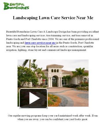 PPT – Landscaping Lawn Care Service Near Me PowerPoint presentation ...