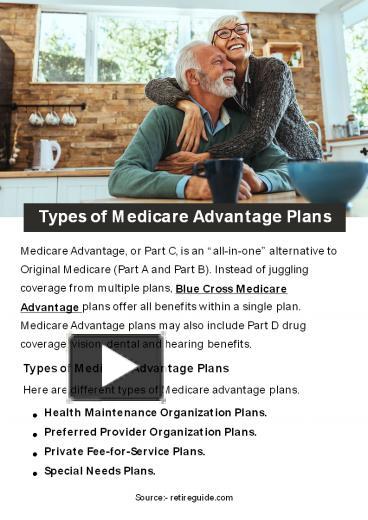 PPT – Types of Medicare Advantage Plans PowerPoint presentation | free ...