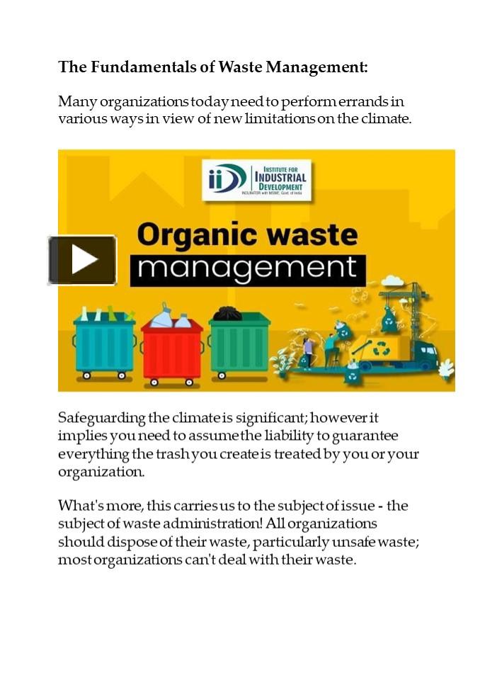 PPT – Organic Waste Management - olexpert PowerPoint presentation ...