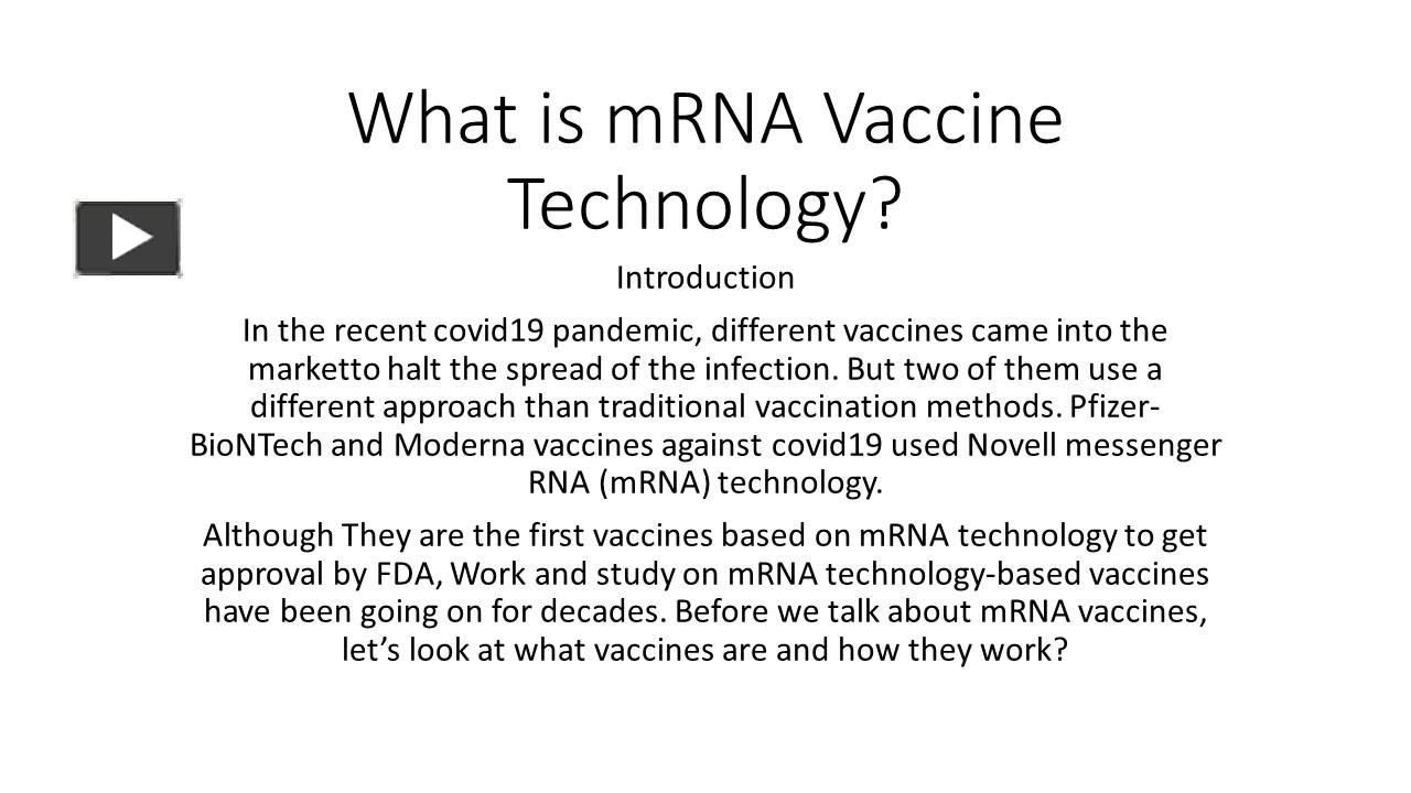 PPT – Benefits of mRNA Technology PowerPoint presentation | free to ...