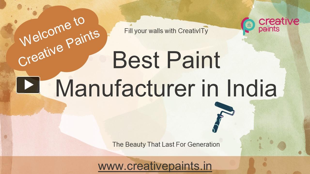 PPT – Paint Walls With Best Exterior Paint India - Creative Paints ...