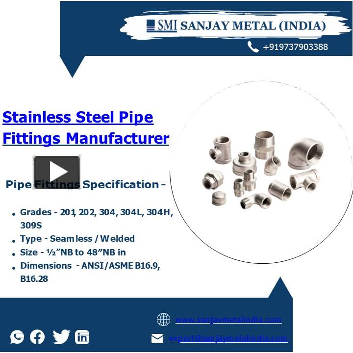 PPT – SS Tee Fittings | Lap Joint Flanges | SS Pipe Fittings - Sanjay ...