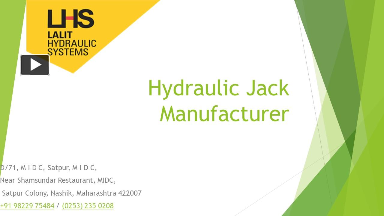 PPT – Hydraulic Jack Manufacturer PowerPoint presentation | free to ...