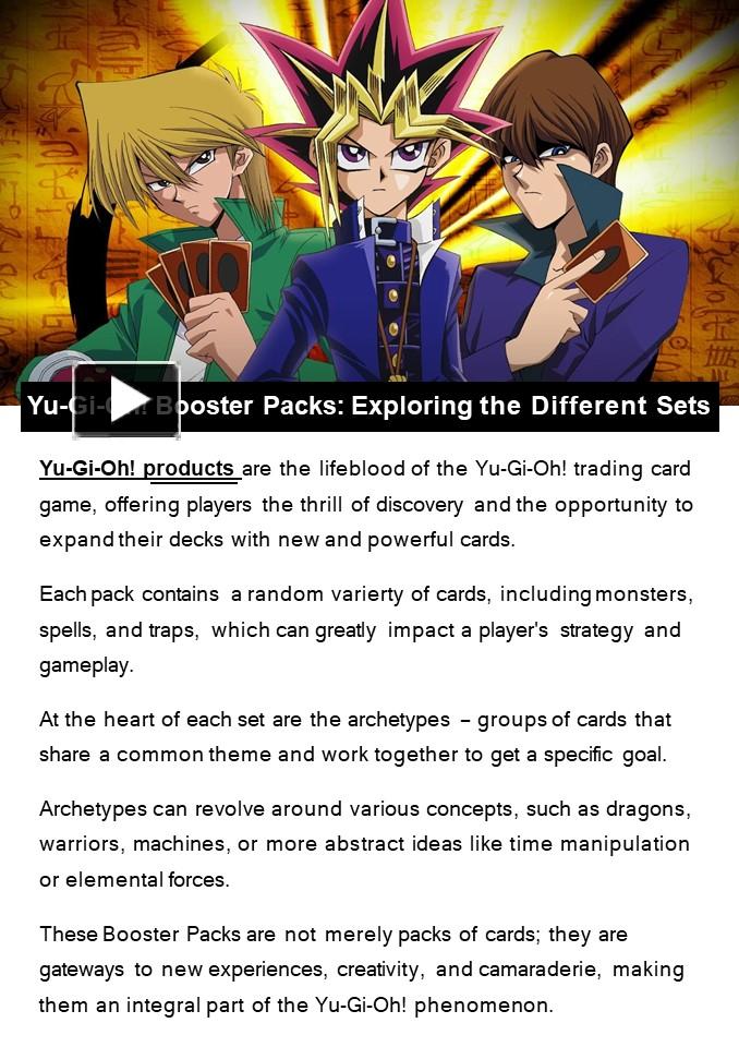 PPT – Yu-Gi-Oh! Booster Packs: Exploring the Different Sets PowerPoint ...