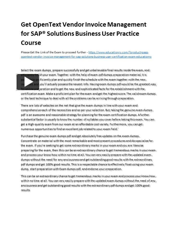 PPT – Get OpenText Vendor Invoice Management for SAP® Solutions ...