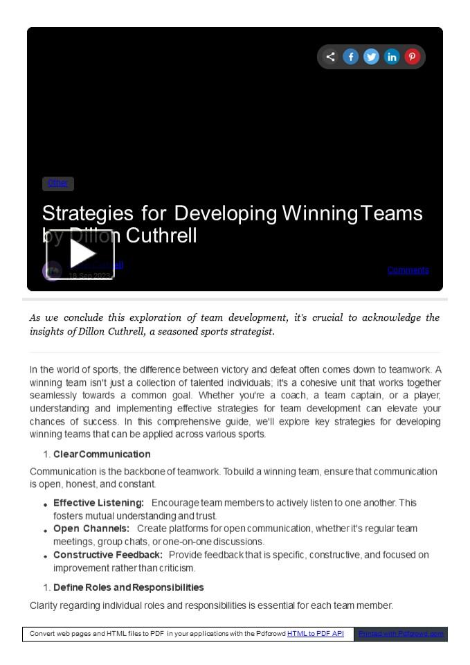 PPT – Dillon Cuthrell's Winning Team Development Tactics PowerPoint ...