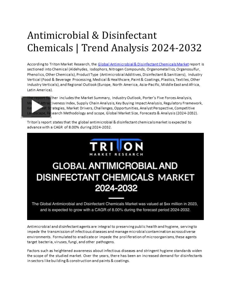 PPT – Antimicrobial & Disinfectant Chemicals | Trend Analysis 2024-2032 ...