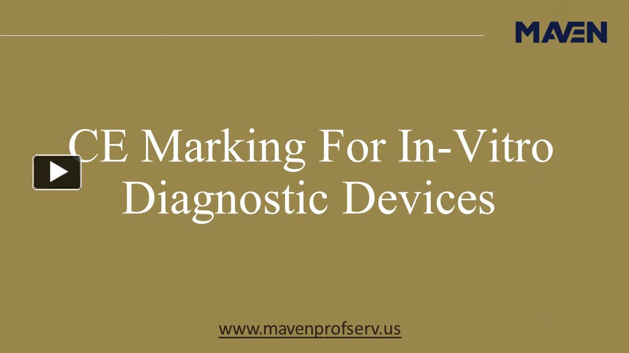 PPT – CE Marking For In-Vitro Diagnostic Devices PowerPoint ...