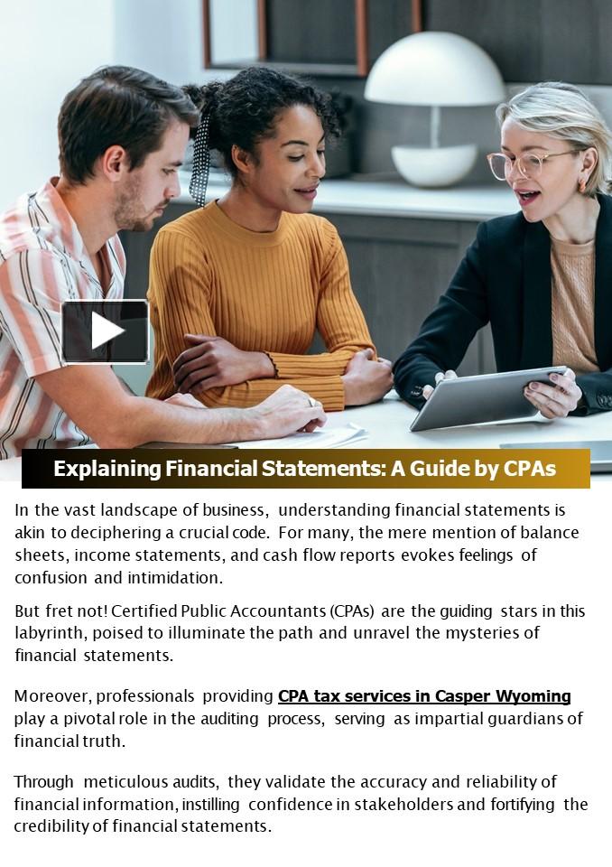 PPT – Explaining Financial Statements: A Guide by CPAs PowerPoint ...