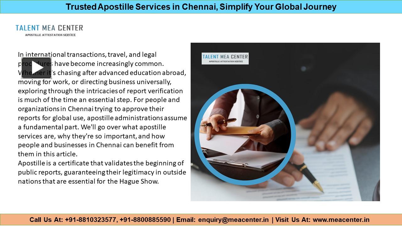 PPT – Trusted Apostille Services in Chennai, Simplify Your Global ...