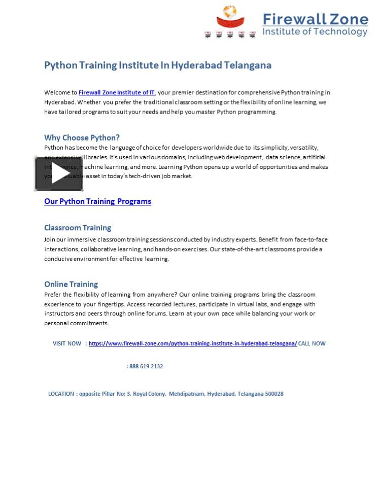 PPT – Python Training in Hyderabad | Python online Training | Firewall ...