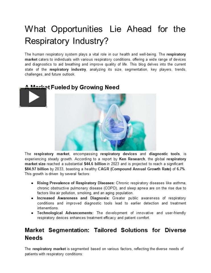 PPT – What Opportunities Lie Ahead for the Respiratory Industry ...