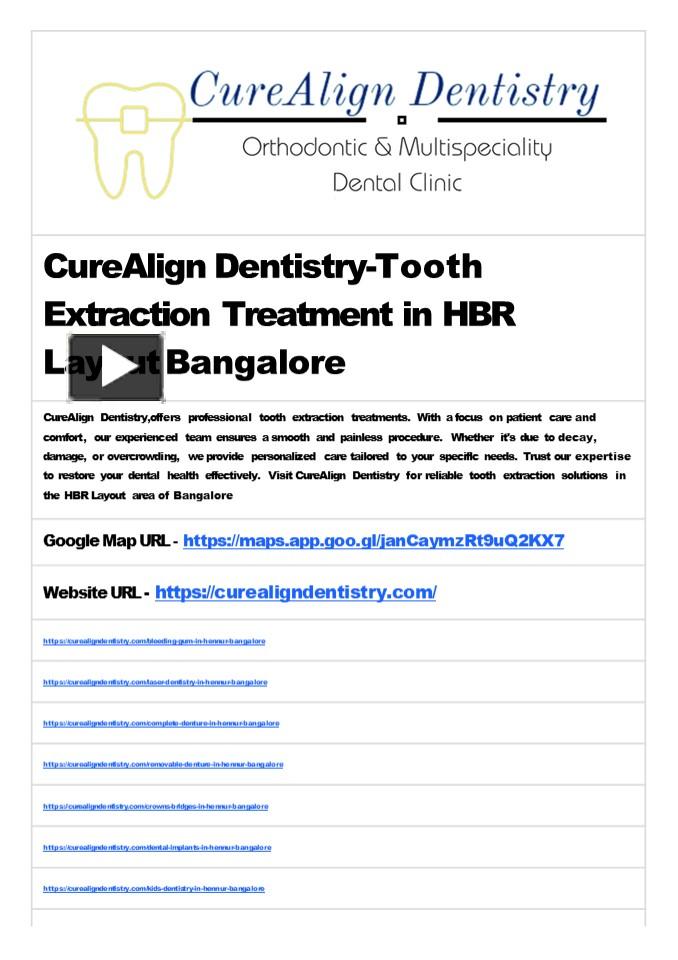 PPT – CureAlign Dentistry-Tooth Extraction Treatment in HBR Layout ...