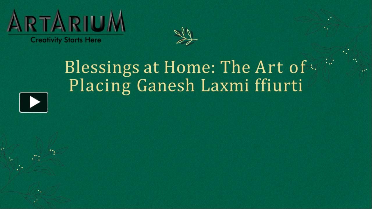 PPT – Ganesh Laxmi Murti Position Guide – theartarium PowerPoint ...