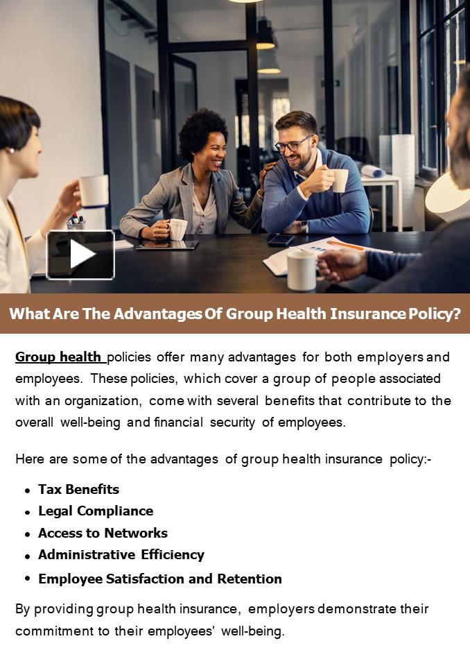 PPT – What Are The Advantages Of Group Health Insurance Policy ...