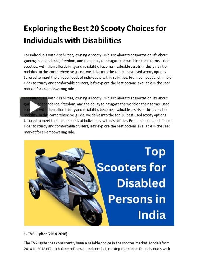 PPT – Exploring the Best 20 Scooty Choices for Individuals with ...