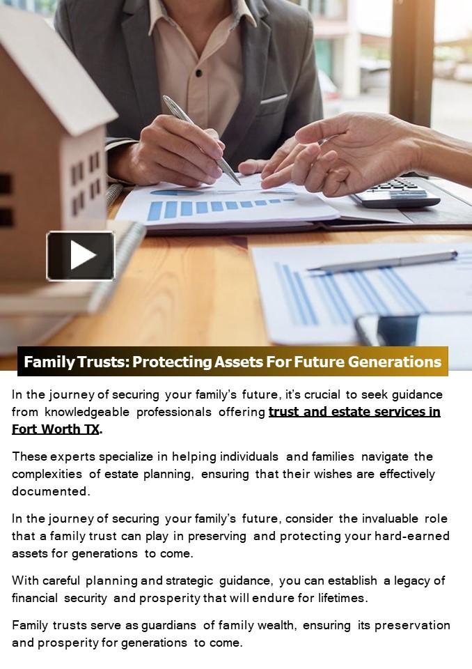 PPT – Family Trusts: Protecting Assets For Future Generations ...