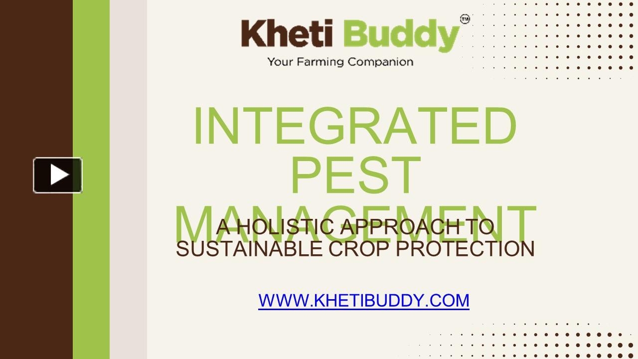 PPT – Integrated Pest Management: A Holistic Approach to Sustainable ...