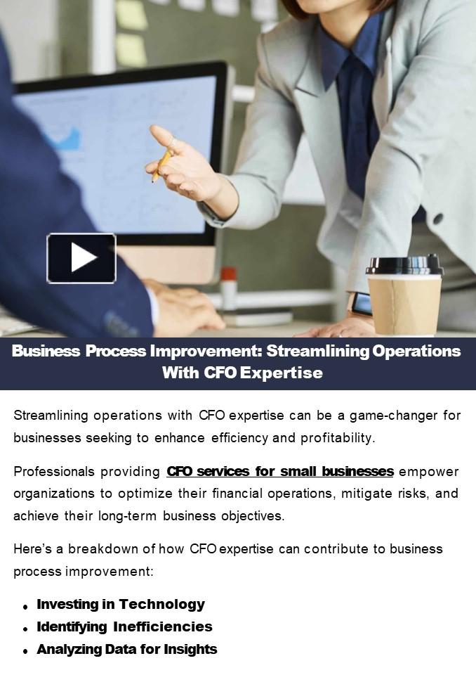 PPT – Business Process Improvement: Streamlining Operations With CFO ...