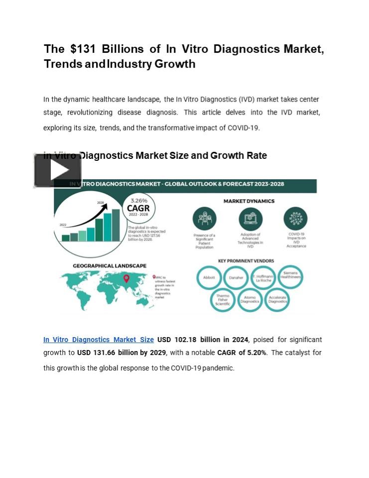 PPT – The $131 Billions of In Vitro Diagnostics Market, Trends and ...