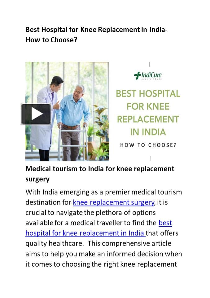 PPT – Best Hospital for Knee Replacement in India PowerPoint ...