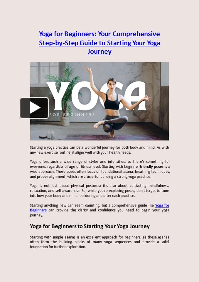 PPT – Yoga for Beginners: Your Comprehensive Step-by-Step Guide to ...