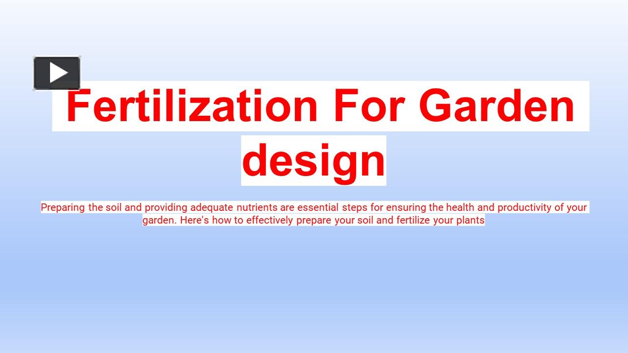 PPT – soil prepration for garden decor all the details here PowerPoint ...