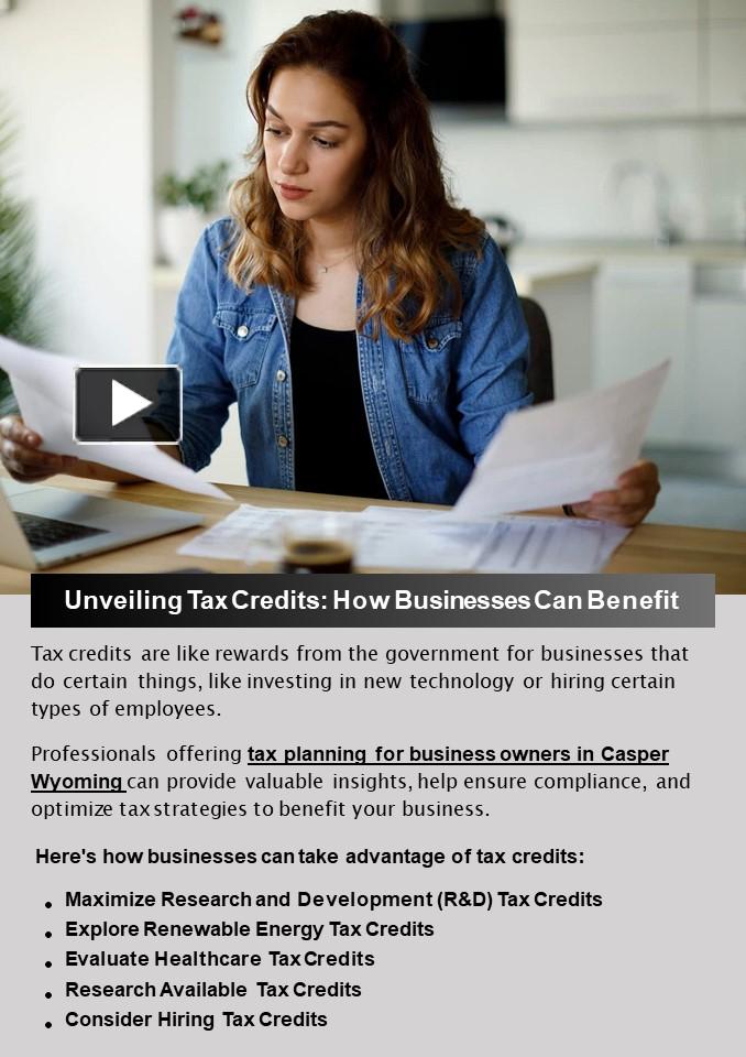 PPT – Unveiling Tax Credits: How Businesses Can Benefit PowerPoint ...