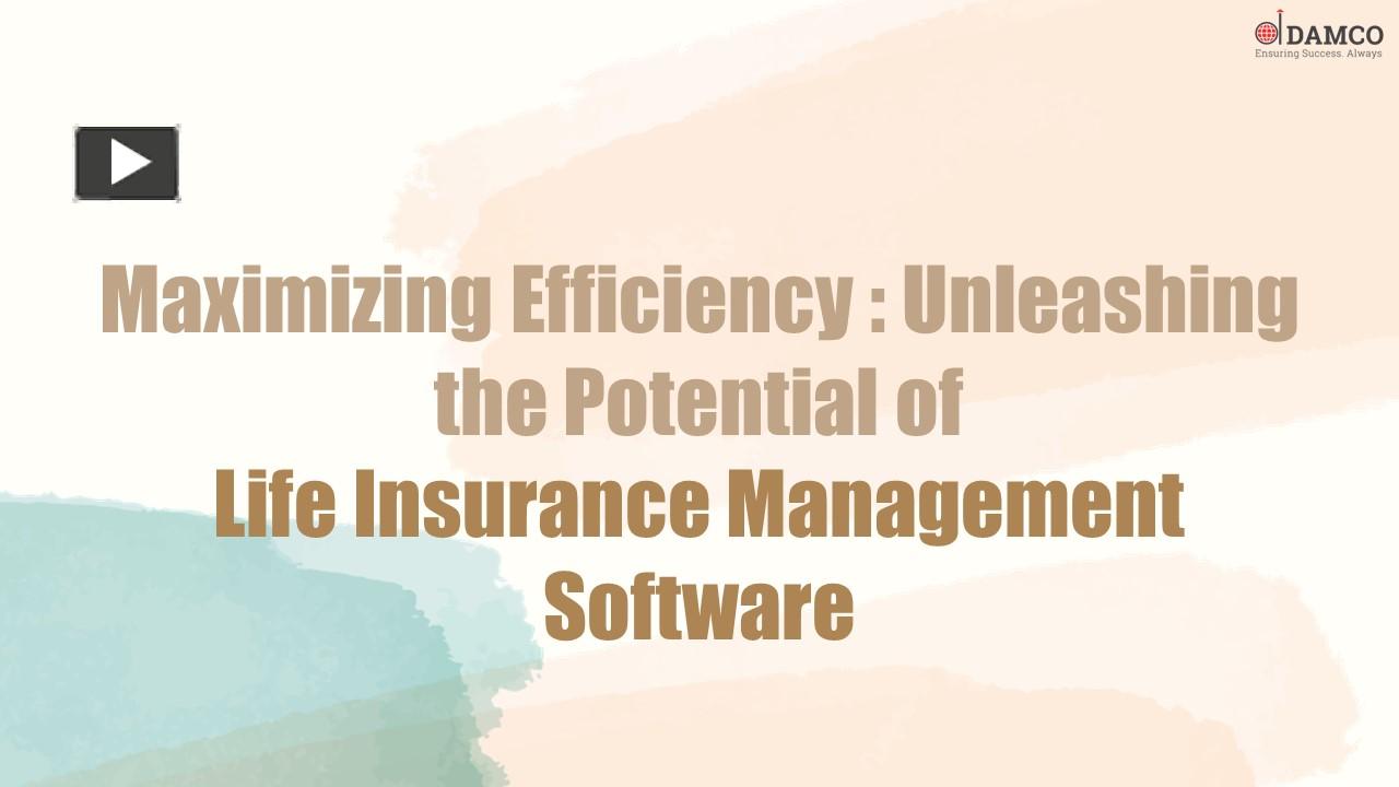 PPT – Maximizing Efficiency: Unleashing the Potential of Life Insurance ...