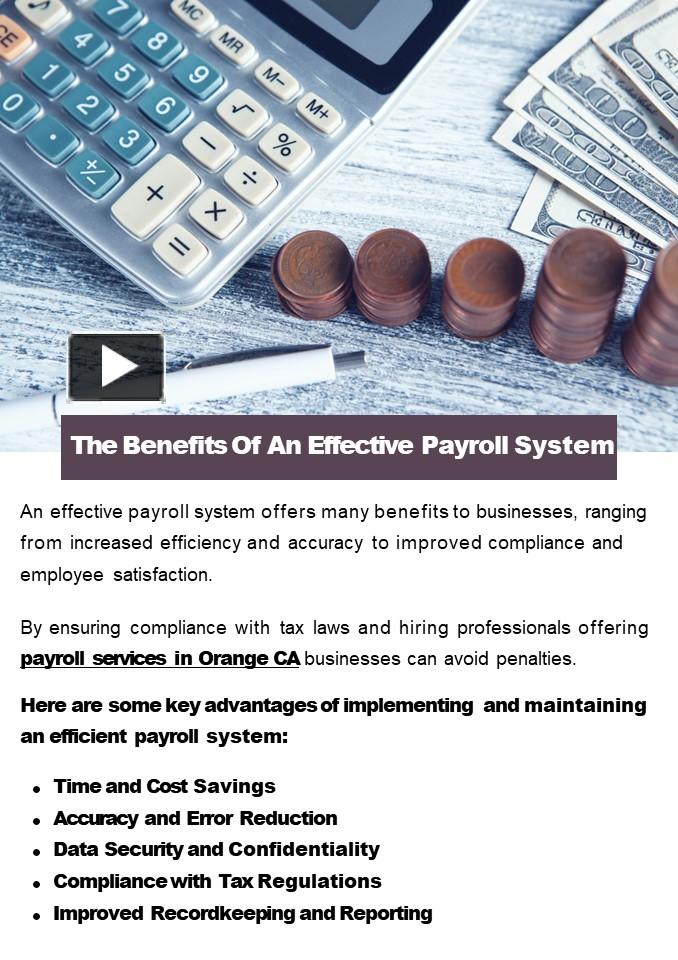 PPT – The Benefits Of An Effective Payroll System PowerPoint ...