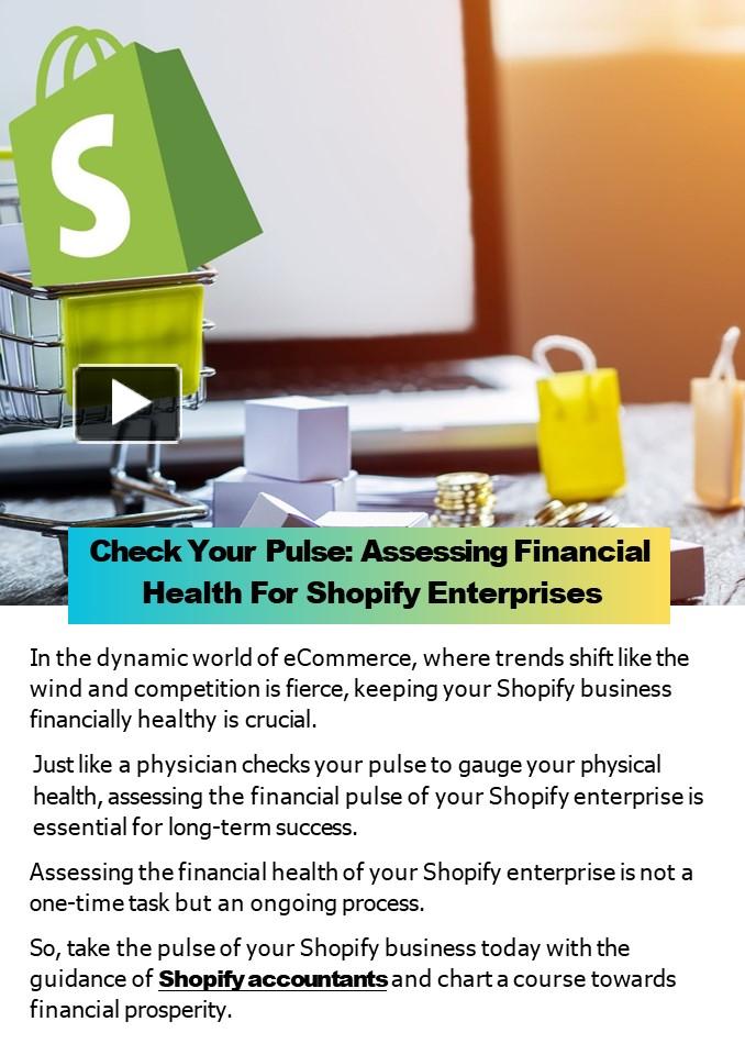 PPT – Check Your Pulse: Assessing Financial Health For Shopify ...