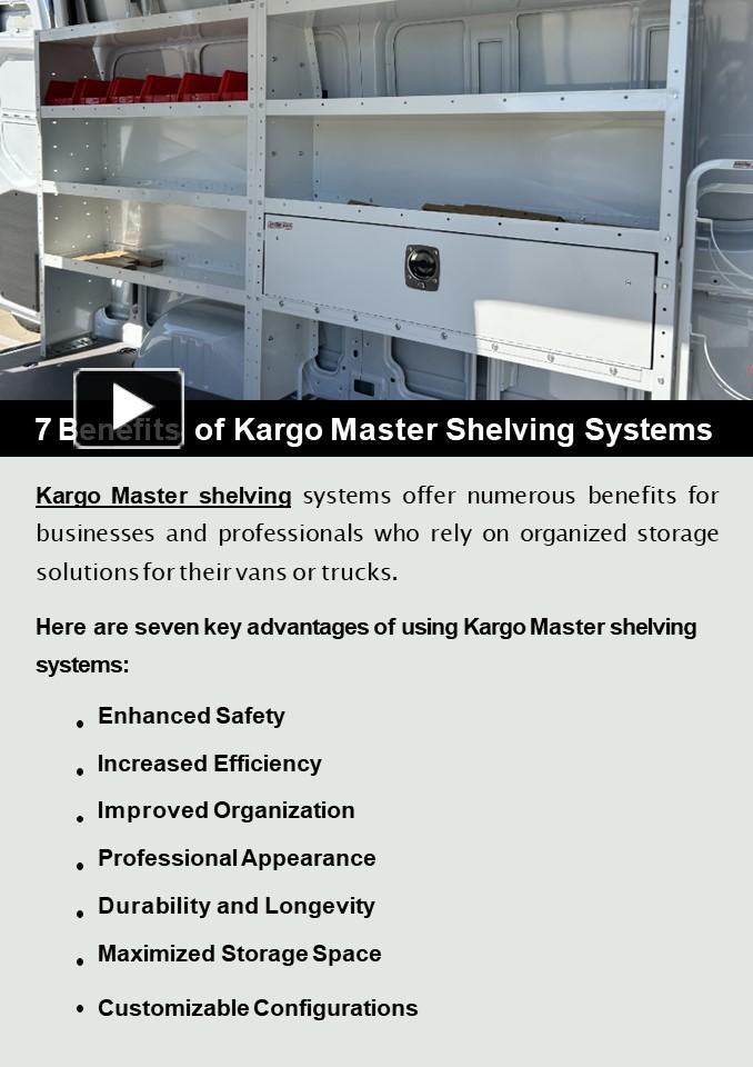 PPT – 7 Benefits of Kargo Master Shelving Systems PowerPoint ...