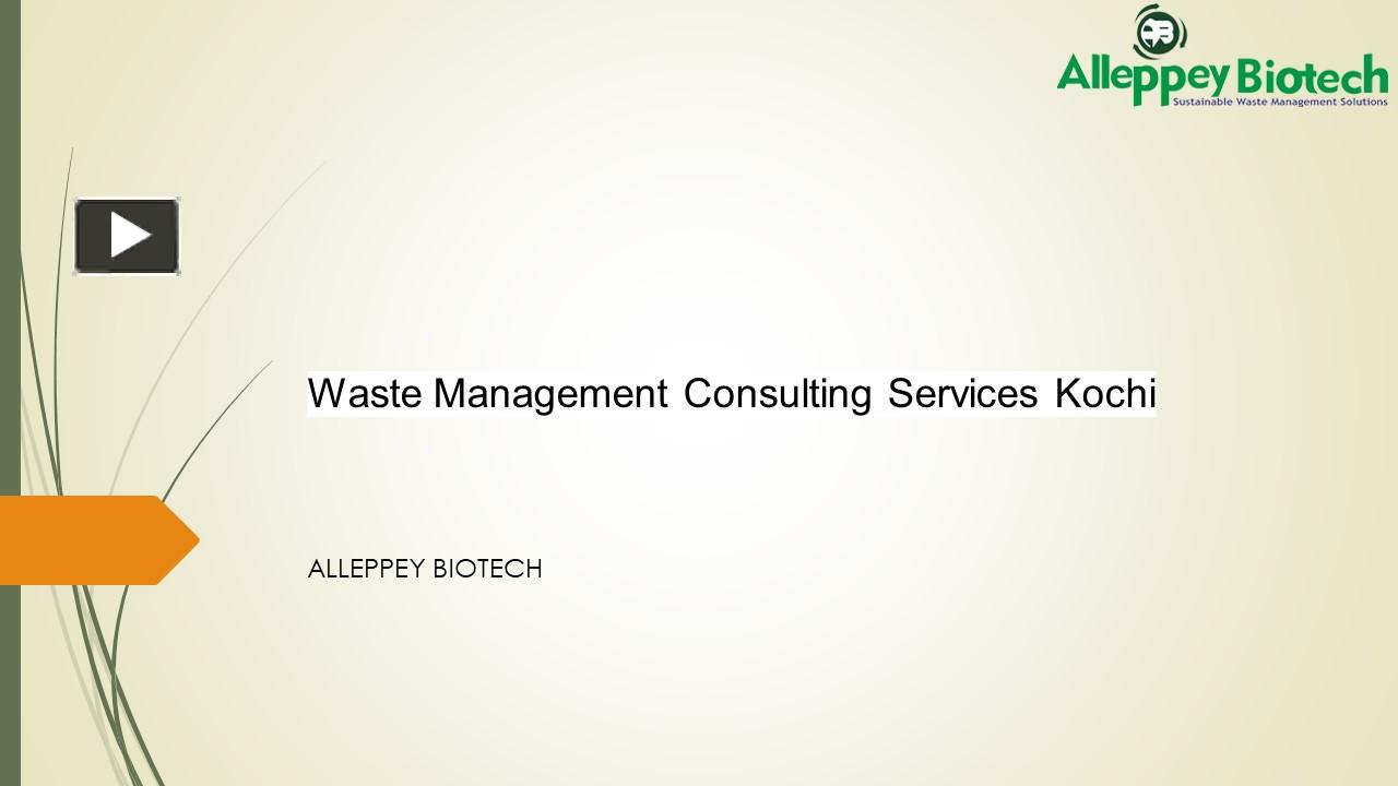 PPT – Waste Management Consulting Services Kochi PowerPoint ...