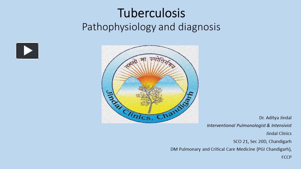 PPT – Tuberculosis: Pathophysiology and Diagnosis PowerPoint ...