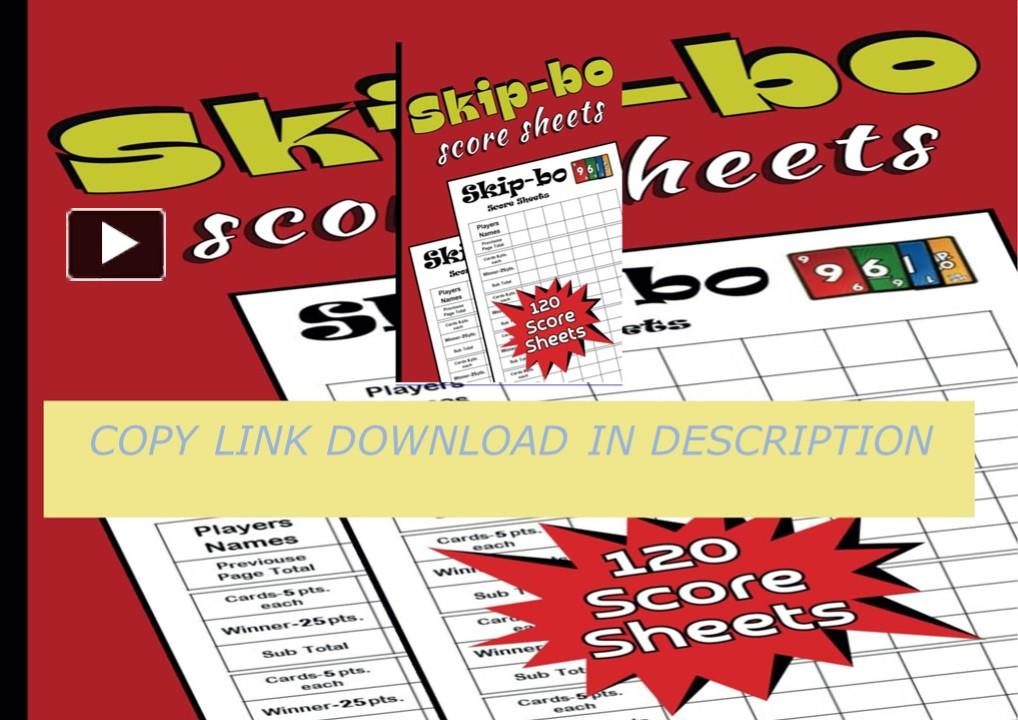 PPT – (DOWNLOAD) skip-bo score sheets: 240 score sheets for skip-bo ...