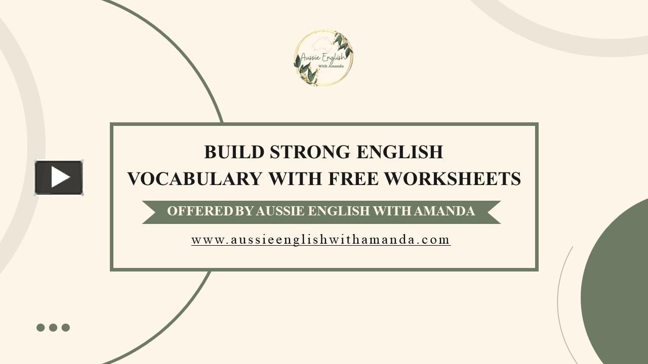 PPT – Boost Your English Vocabulary with Free Worksheets PowerPoint ...