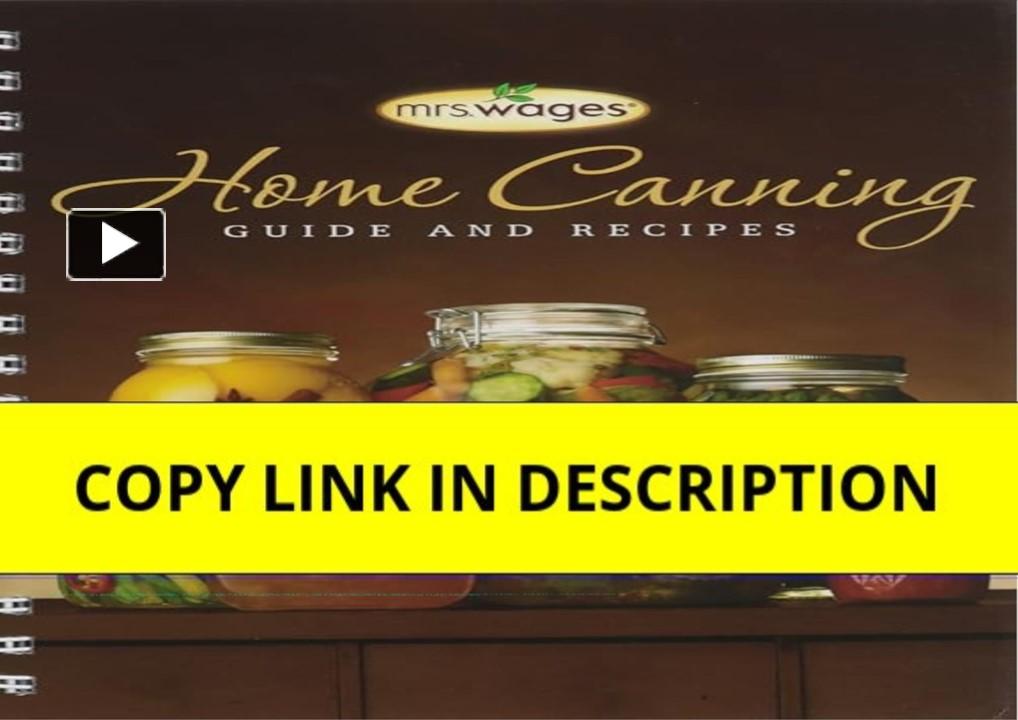 PPT – PDF ️Download ️ Mrs. Wages New Home Canning Guide PowerPoint ...