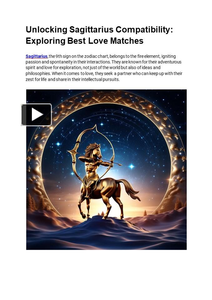 PPT – Unlocking Sagittarius Compatibility: Exploring Best Love Matches ...