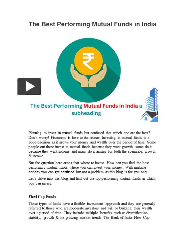 PPT – The Best Performing Mutual Funds in India PowerPoint presentation ...