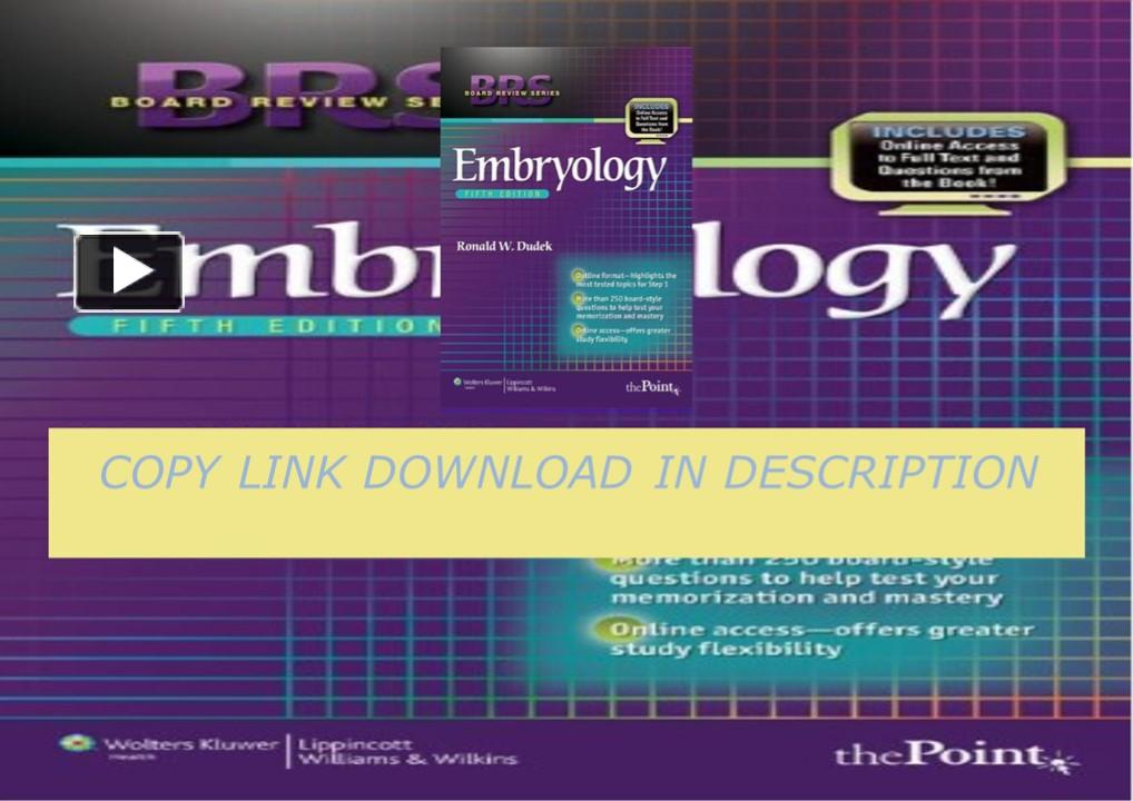 PPT – book ️[READ] ️ BRS Embryology (Board Review Series) Sixth Edition ...